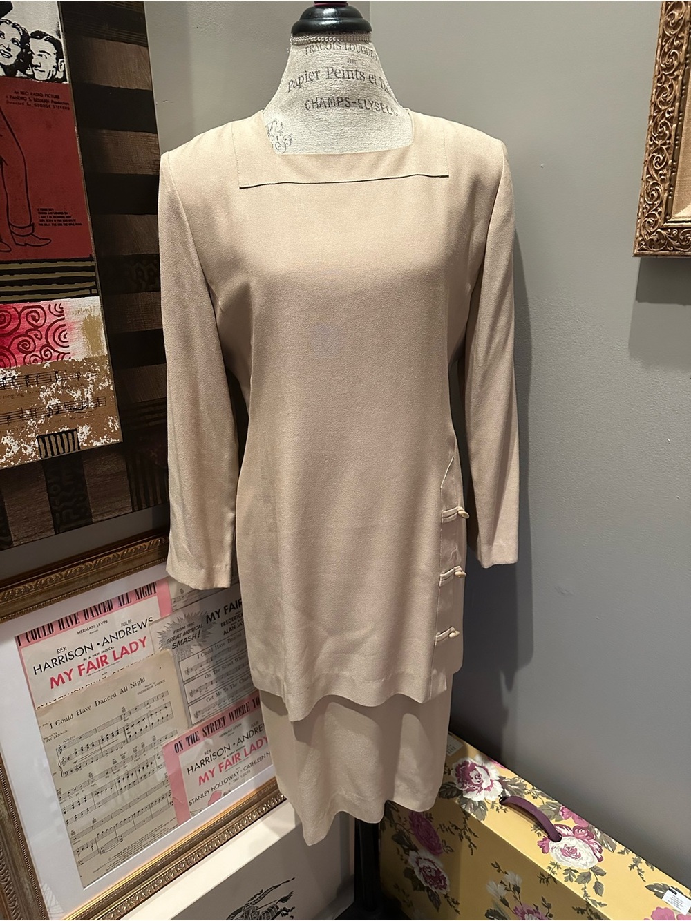 Vtg Michael Blair Fashions NY Elegant Shift Dress EUC